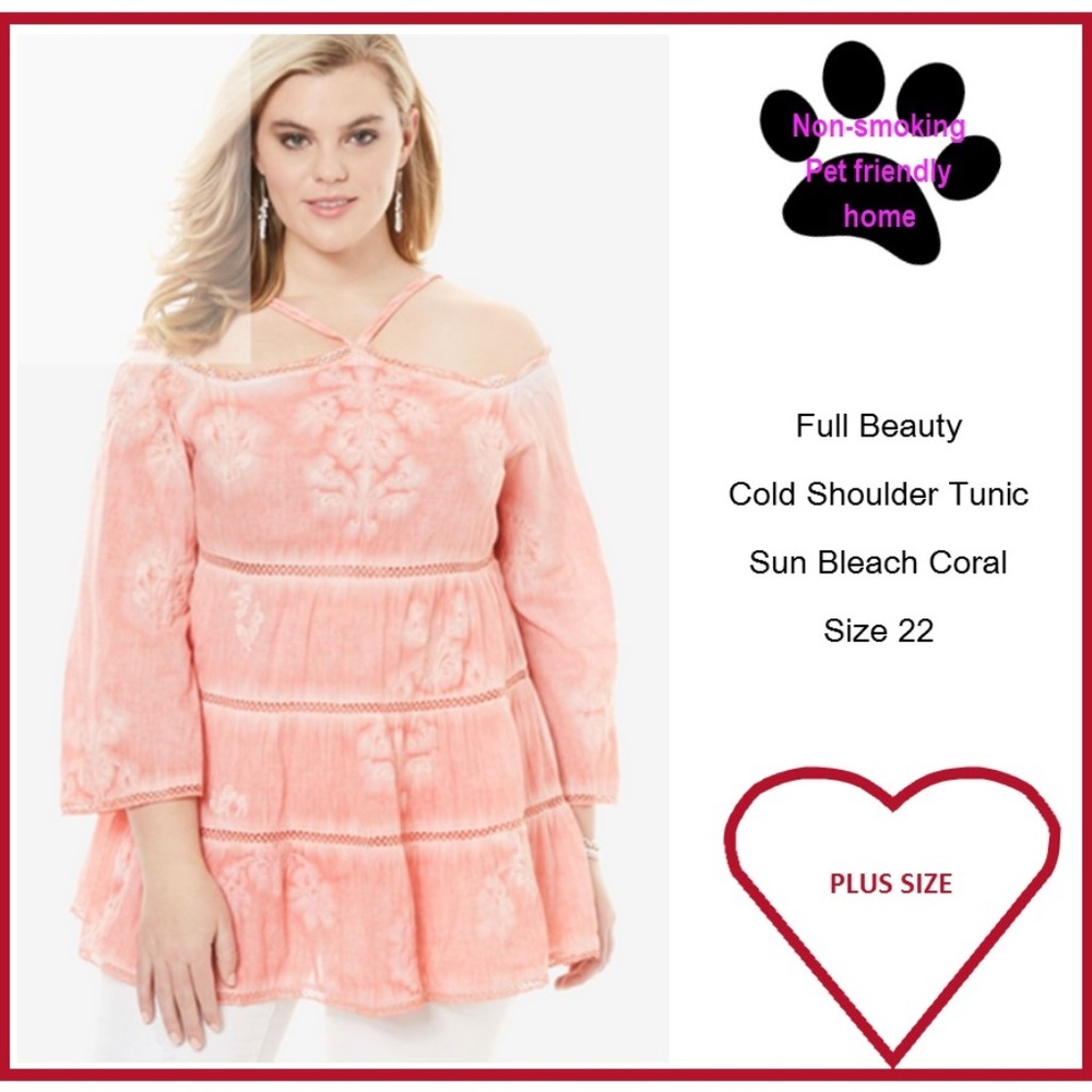 Embroidered Tunic in Sun Bleached Coral